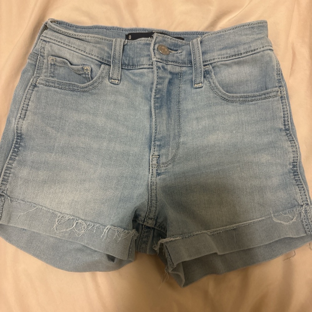 Hollister Light Blue High-Rise Shorts